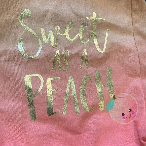 TOO FACED Sweet As A Peach Gold Foil Ombre Beach Lined Canvas Tote Shopper Bag‍‍ - Picture 2 of 7